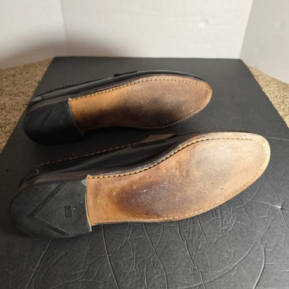 Allen Edmonds Maxfield Black/Brown Mens US14D USA Leather Tassel Loafer Shoes